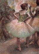Edgar Degas Pink and green oil painting reproduction
